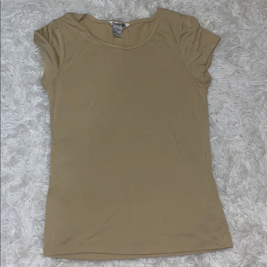 Beige Basic Top